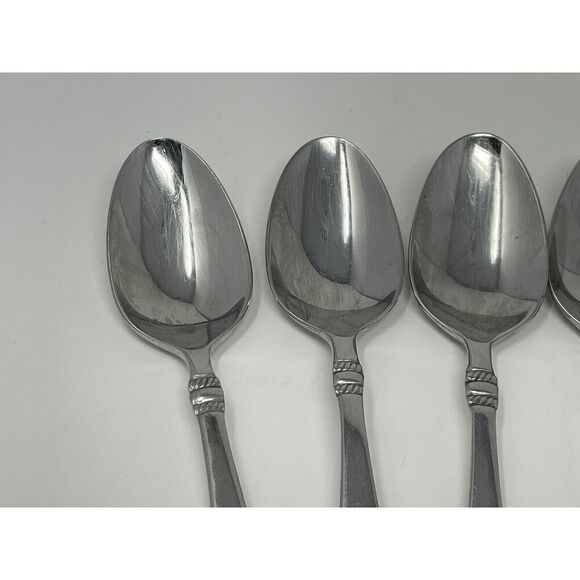 Oneida AVONDALE II 2 Stainless Place Oval Dinner Soup Spoons 7 3/4" Set Of 5 - Picture 5 of 8
